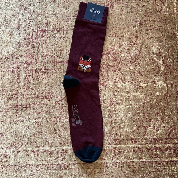 Men's Corgi Fox Socks - Size L=Shoe Size 10-11 - Picture 2 of 7
